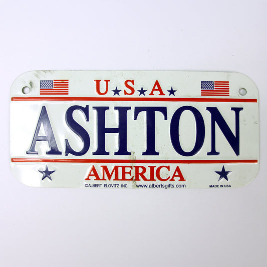 Ashton License Plate