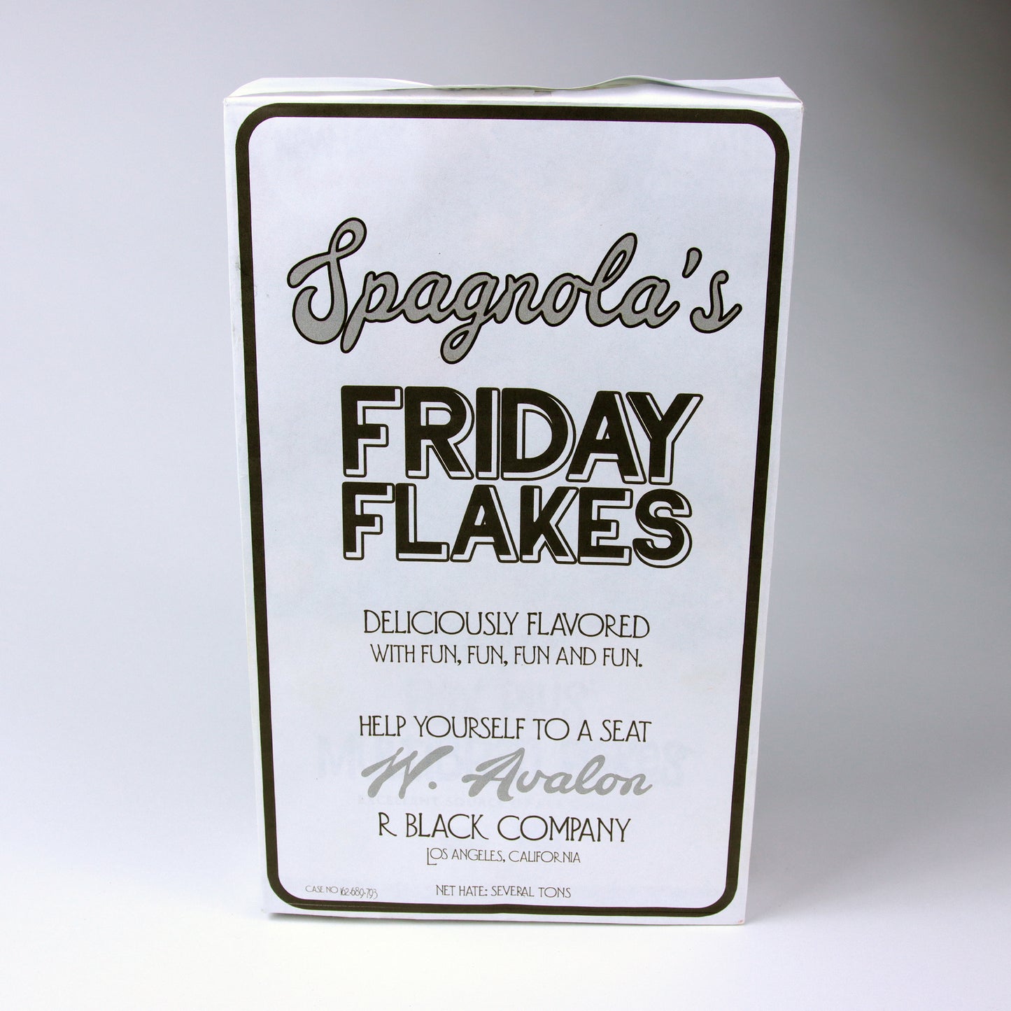 Friday Flakes Cereal Box