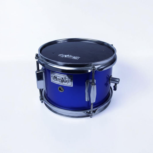 Outrageous Art Music Alley blue tom drum with chrome hardware and black drum head for young percussionists