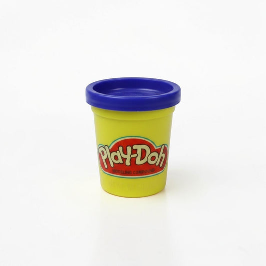 Outrageous Art Play-Doh modeling compound in a yellow container with a blue lid on a white background