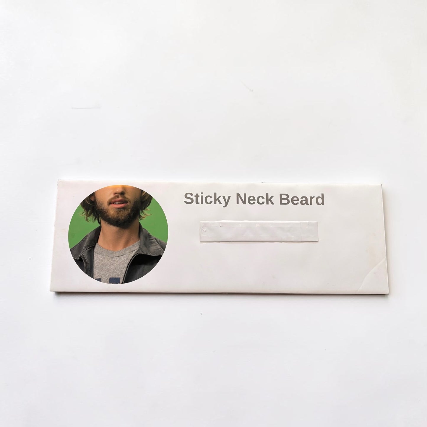 Outrageous Art prop comment featuring a circular photo of a man with a beard next to the text Sticky Neck Beard