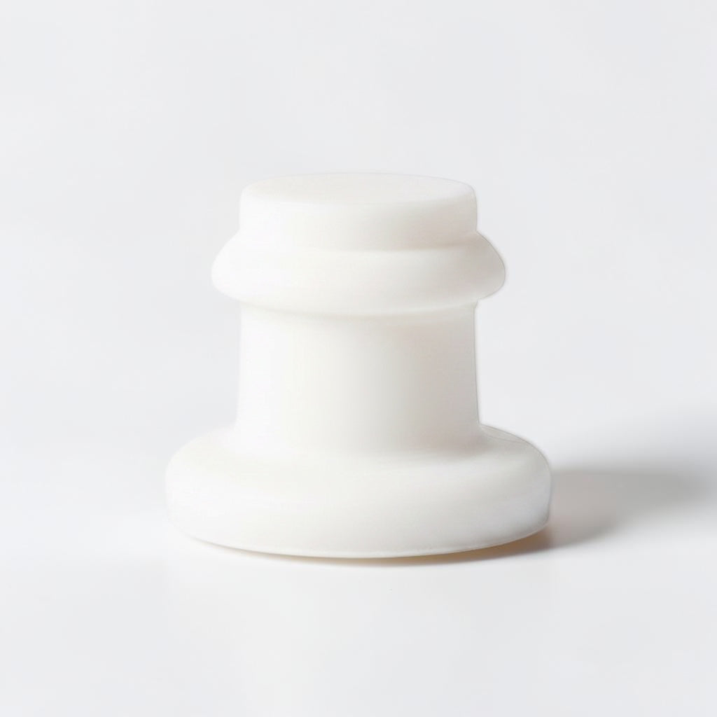 Outrageous Art minimalist white pedestal base with a smooth matte finish and architectural silhouette for displays.