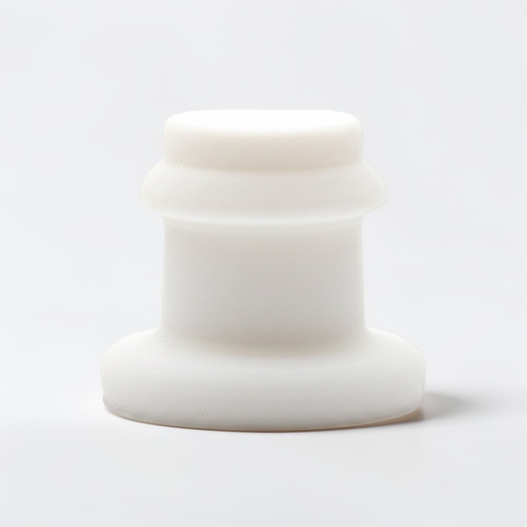 Outrageous Art minimalist white pedestal base with a matte finish and architectural silhouette for display projects